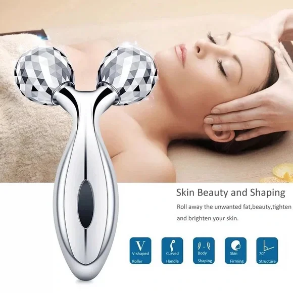 3D Roller Face-Shaping Tool Beauty Instrument Manual Massager Small V Face - Picture 2 of 5